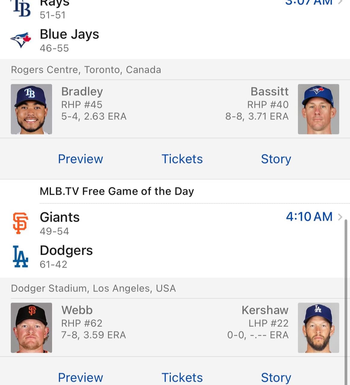 Baseball P #討論 2024/7/26 MLB 先發投手組合 - MLB板 | Dcard