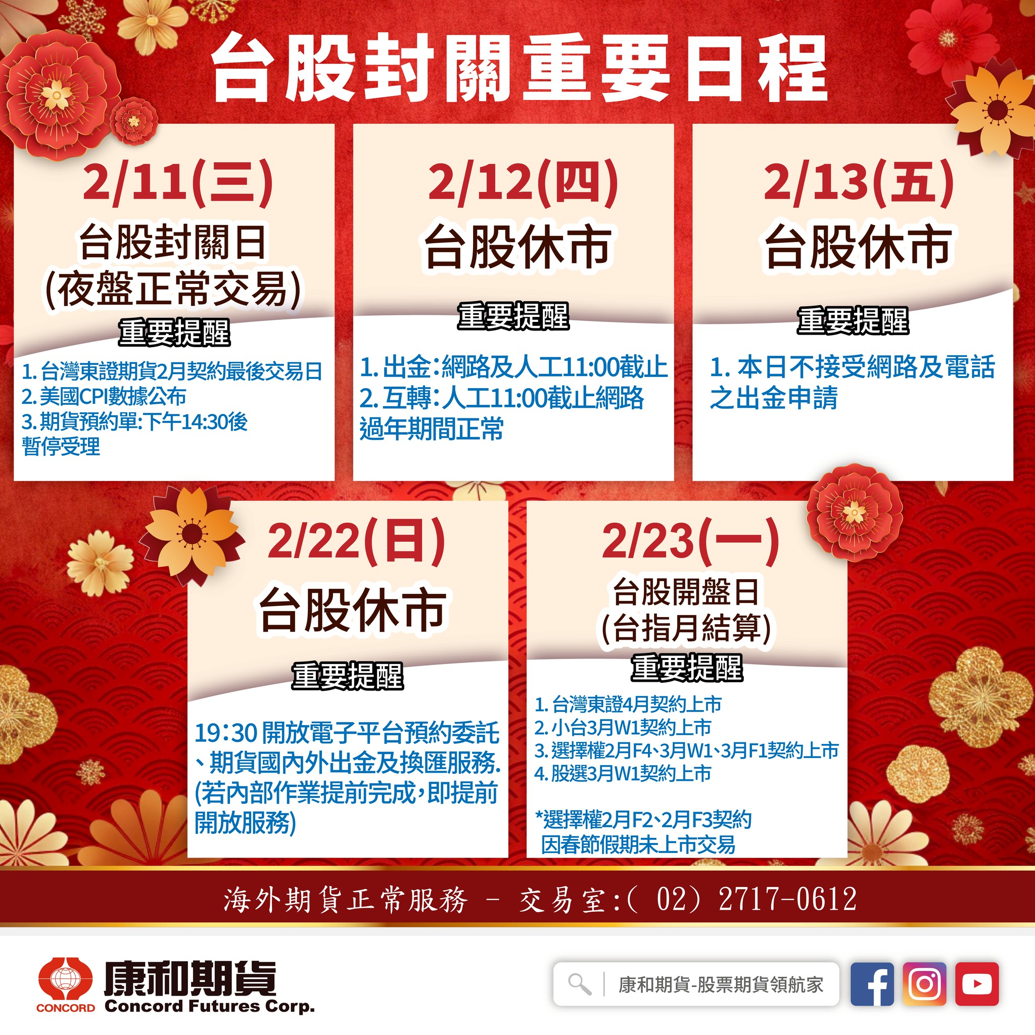 分享2026台股封關日｜過年前最後期貨出金時間、 2月台指結算日- 股票板| Dcard