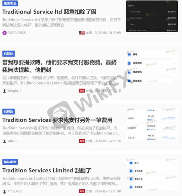 警示 Tradition Services Limited詐騙又一例：假網友邀請投資外匯期貨，黑平台保證獲利全是騙局 反詐騙板 Dcard