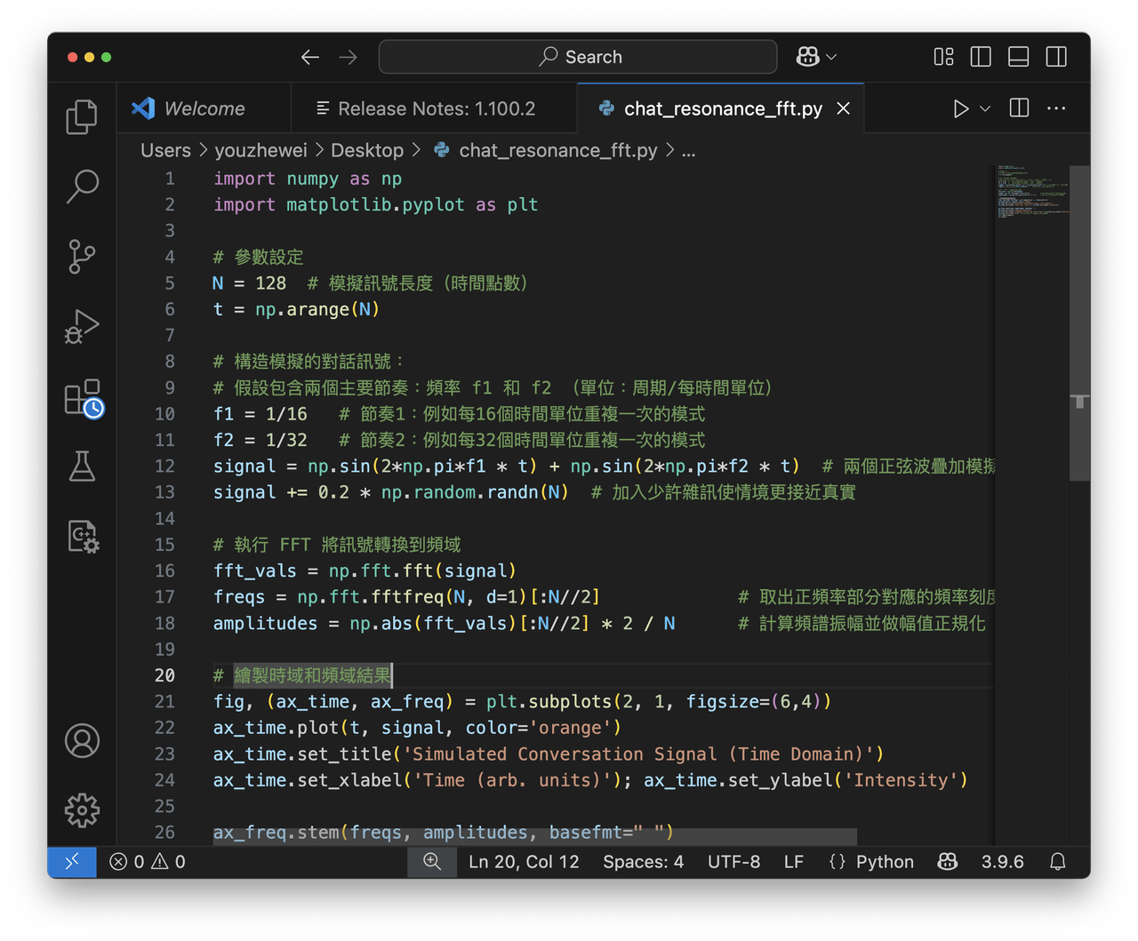 聊天「共振模型」的FFT 應用教學- 閒聊板| Dcard