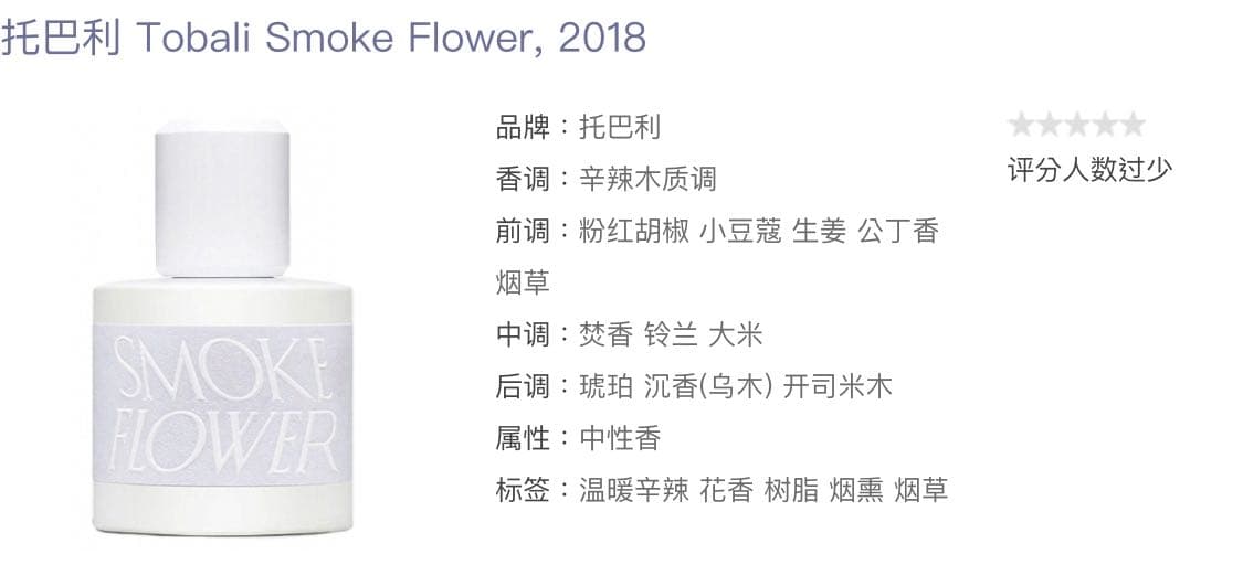 TOBALI トバリ 香水 Smoke Flower スモークフラワー オードパルファン