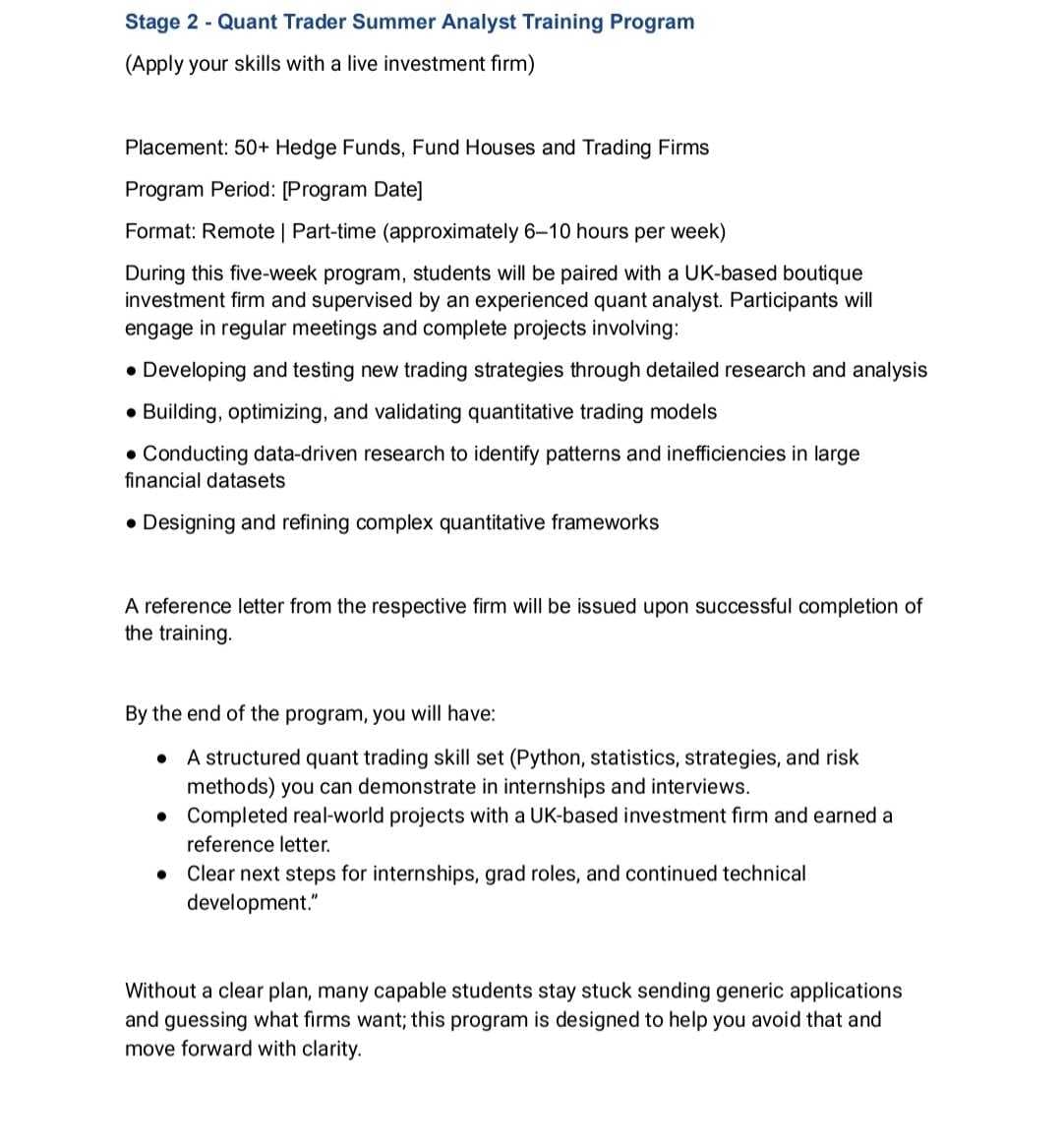 join 唔 join Global Quant Trading Career Program 好 - 香港中文大學板 | Dcard