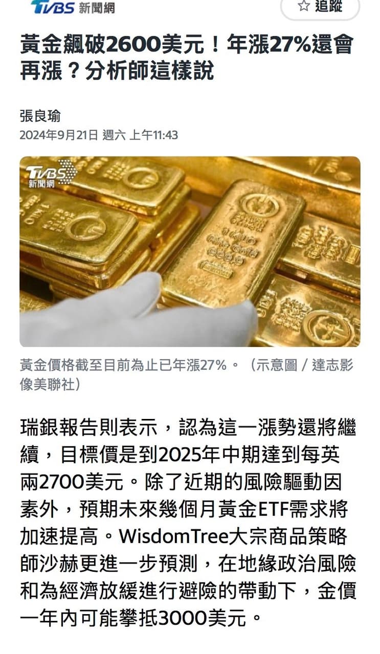 黃金現價來看會有下跌空間嗎- 理財板| Dcard