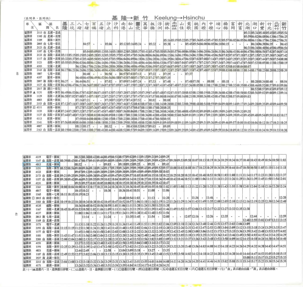 臺灣鐵路火車時刻表-2022年06月29日星期三製發 (Taiwan Railways Train Timetable-Printed On ...