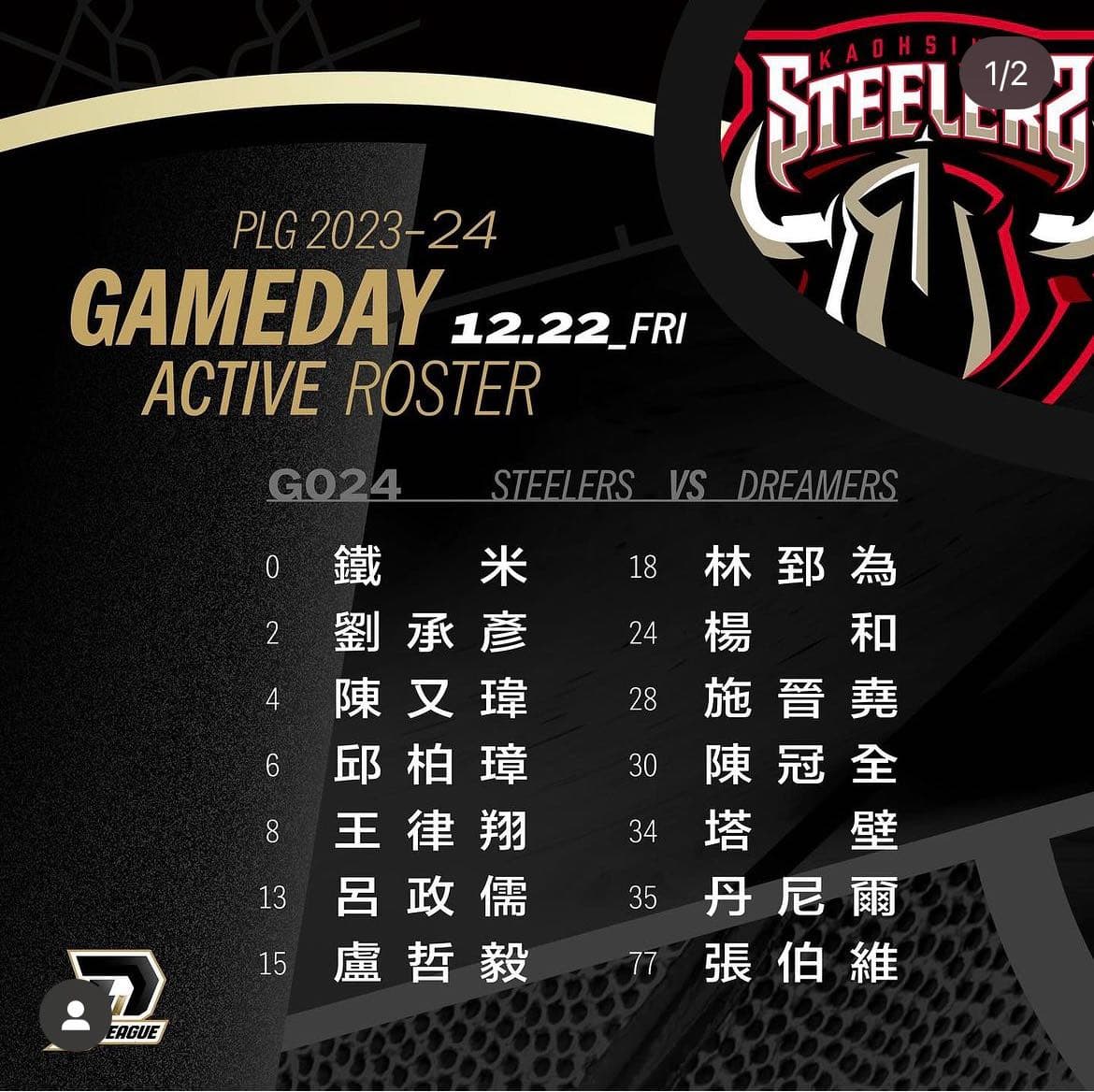 #討論 2023.12.22 P League+ G024 第四季 高雄17直播鋼鐵人🤖️ vs. 福爾摩沙夢想家☁️ 賽事討論區 - 籃球板 ...