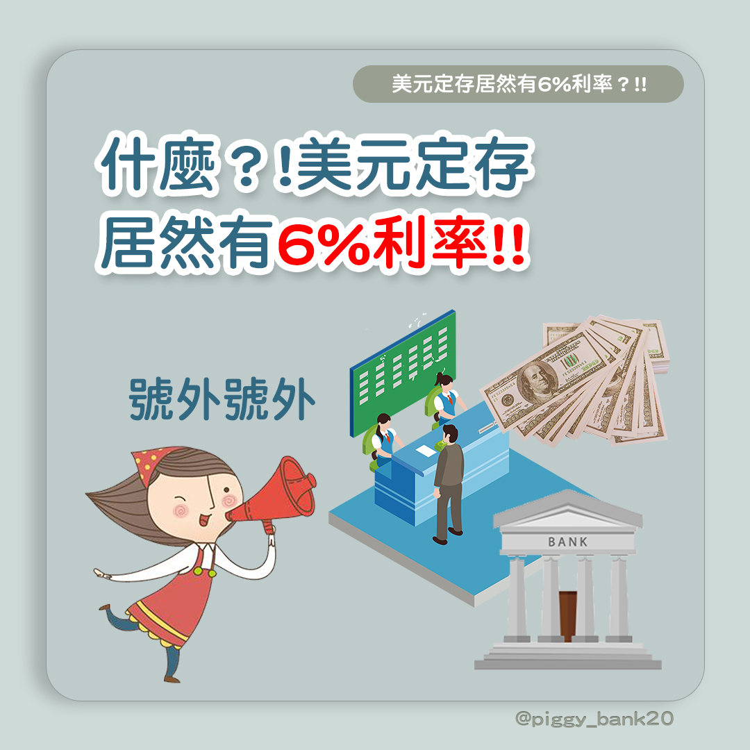 美元定存超高6%利率]無腦存0風險輕鬆領息!! - 撲滿日記(@piggy_bank20) | Dcard