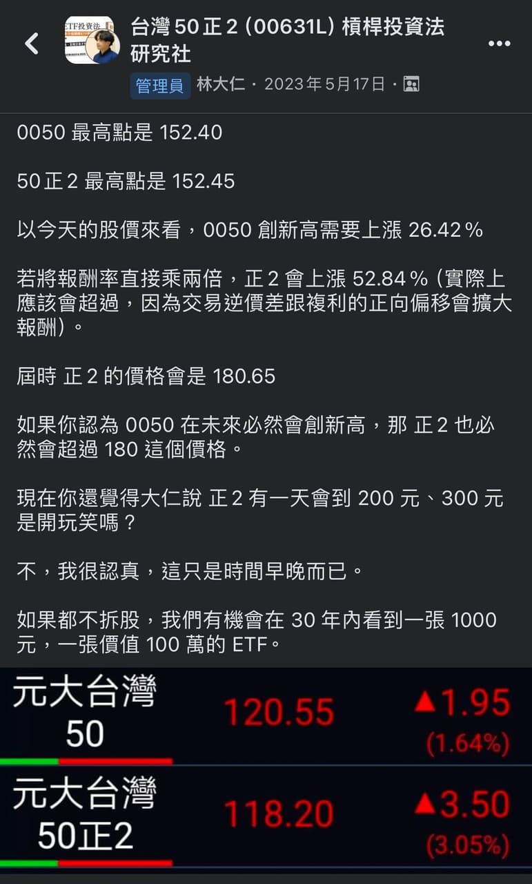 分享台股正2重要里程碑- 股票板| Dcard