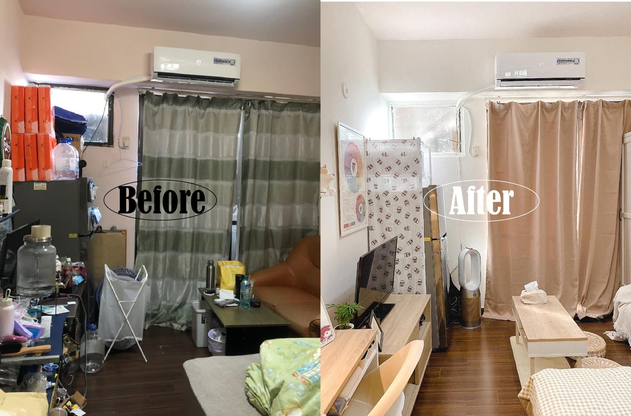 𝐖𝐡𝐚𝐭'𝐬 𝐢𝐧 𝐦𝐲 𝐫𝐨𝐨𝐦4坪奶茶色小套房萬元改造 🤎 前後差超多! - 家系女子 星星 (@starslifestyle) | Dcard