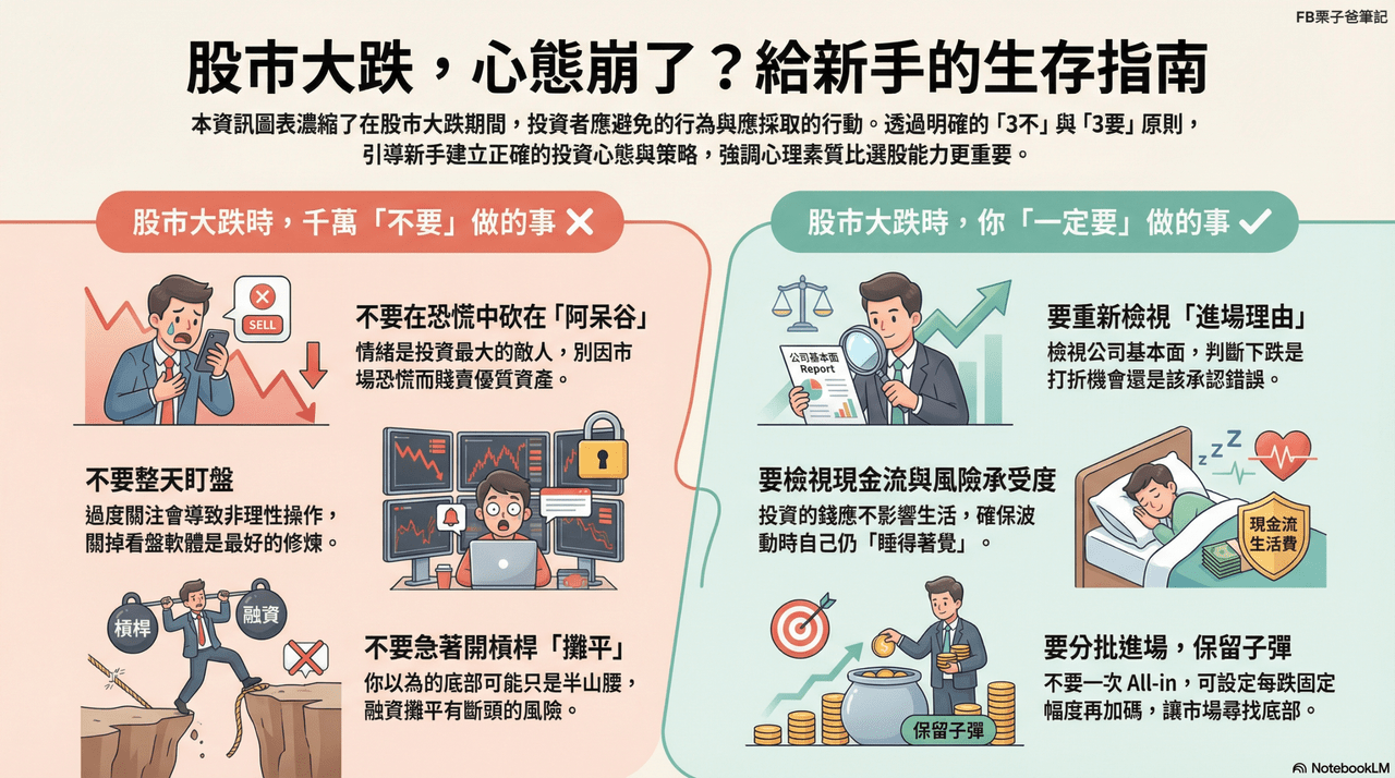 【股市大跌,心態崩了怎麼辦?給股市新手的「3不3要」生存指南 📉】 - 理財板 | Dcard