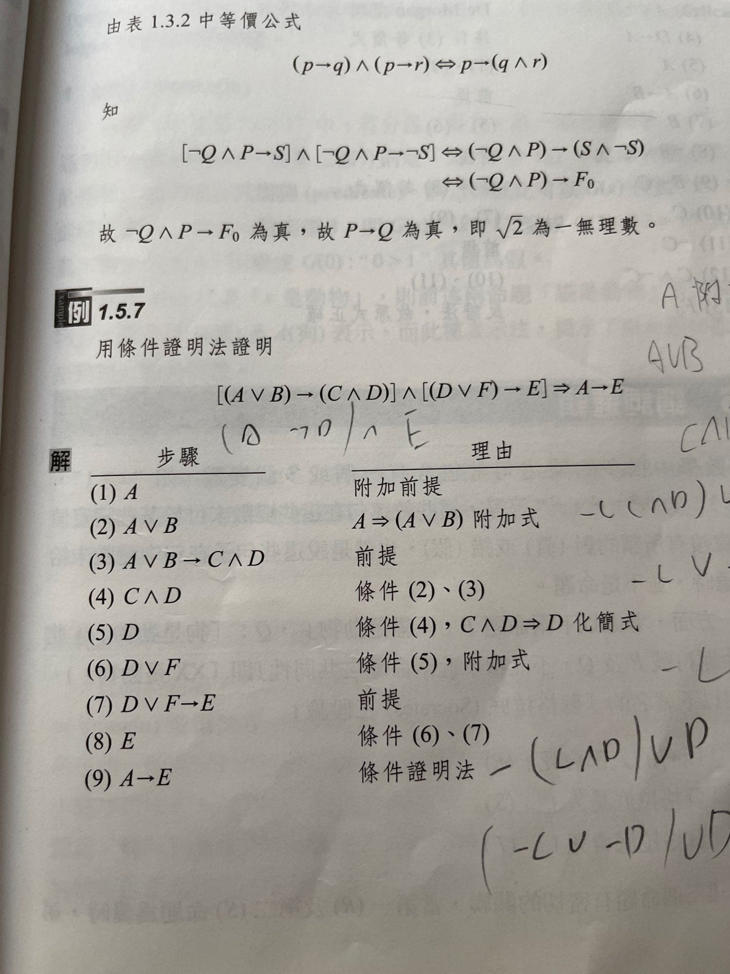 離散數學條件證明法問題- 數學板| Dcard