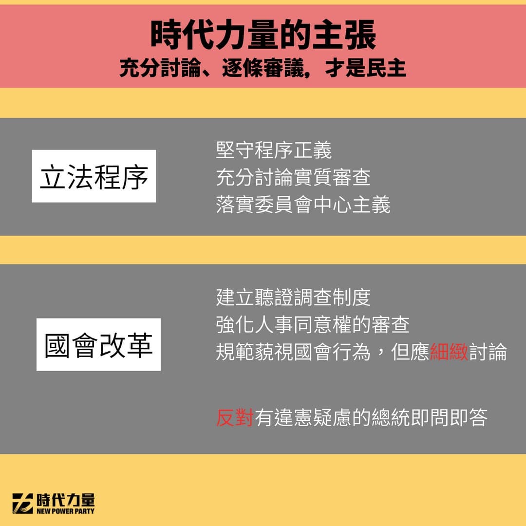 國會改革要持續 立法程序要正義 時力:過去如此 現在依然如此 - 時事板 | Dcard
