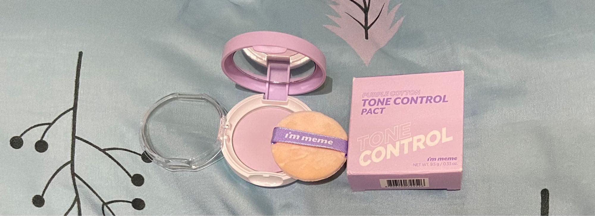 I'M MEME Purple Cotton Tone Control Pact 9.5g｜I'M MEME｜Pact