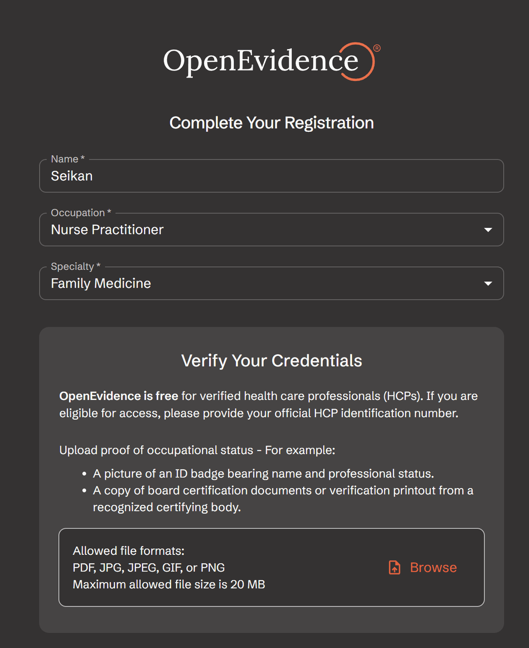 Open Evidence Sign In #分享 查詢醫療知識必備 AI:OpenEvidence 簡介與註冊帳號方法 - ChatGPT板 | Dcard
