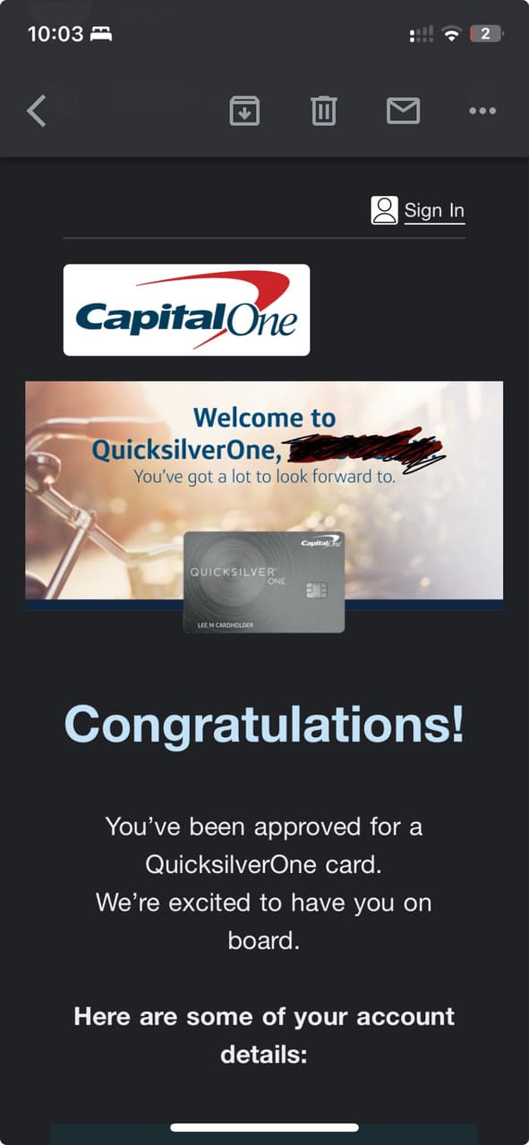 #心得 Capital One Quicksilverone 3天核卡 - 信用卡板 | Dcard