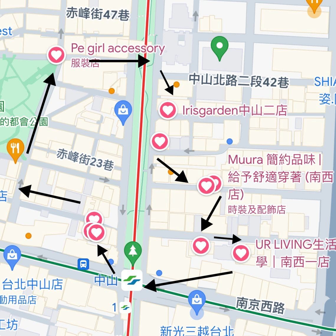 #分享 #新鮮事調查局 我的中山站逛街地圖🗺️不私藏的10家愛店 - 穿搭板 | Dcard