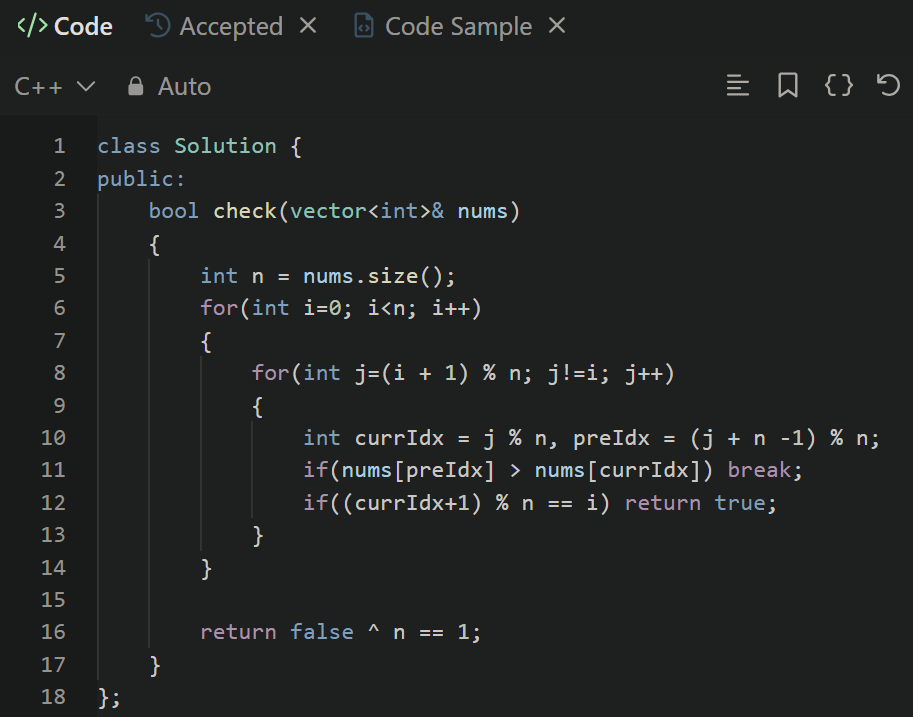 1752. Check if Array Is Sorted and Rotated 解題紀錄 - 佛朗火箭製造基 (@supersonico ...