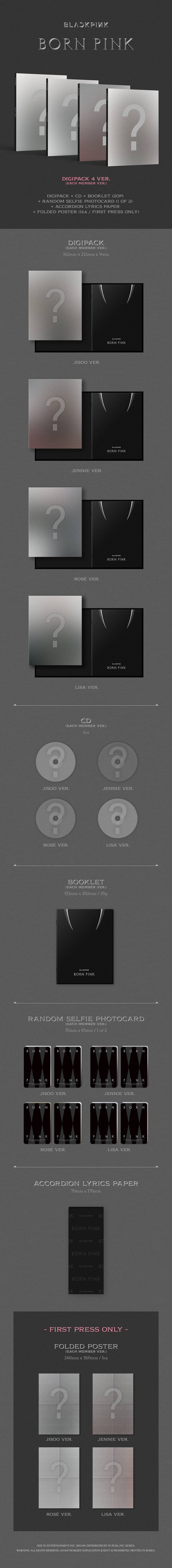 消息BLACKPINK釋出[BORN PINK]專輯單封預購連結- BLACKPINK板| Dcard