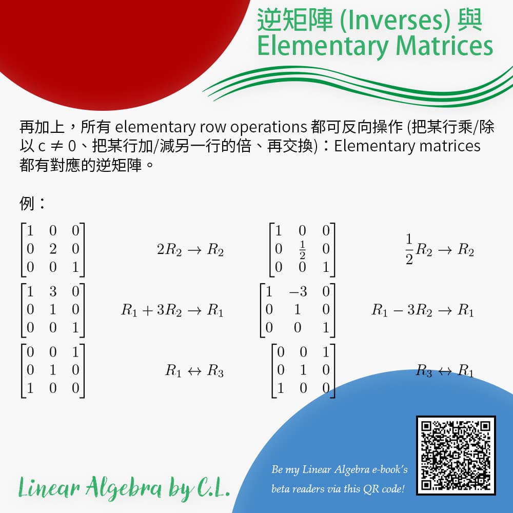 線性代數101 - 逆矩陣 (Inverses) 與 Elementary Matrices - 數學板 | Dcard