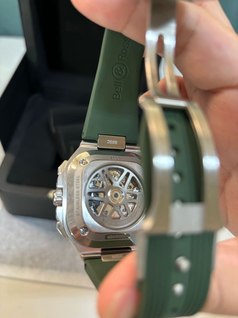 Bell Ross BR 05 CHRONO GREEN STEEL Dcard