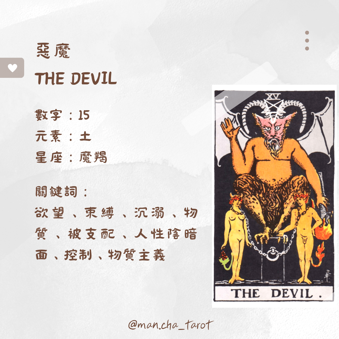 #學習 15號 惡魔 - 慢茶占卜 (@man.cha443) | Dcard