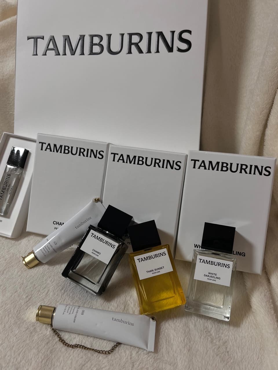 分享開箱TAMBURINS香水（CHAMO、WHITE DARJEELING、THAW, SUNSET）&護