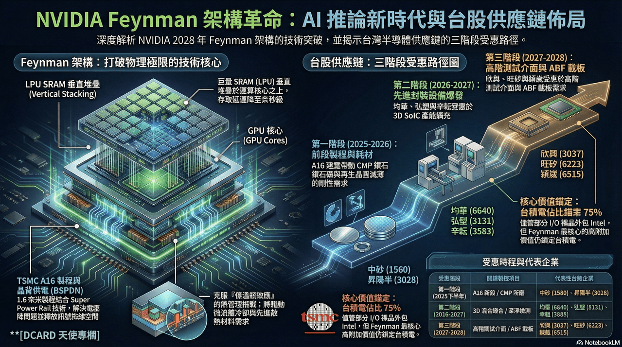 #分享 [天使專欄] NVIDIA Feynman 架構變革與台股供應鏈解析 - 股票板 | Dcard