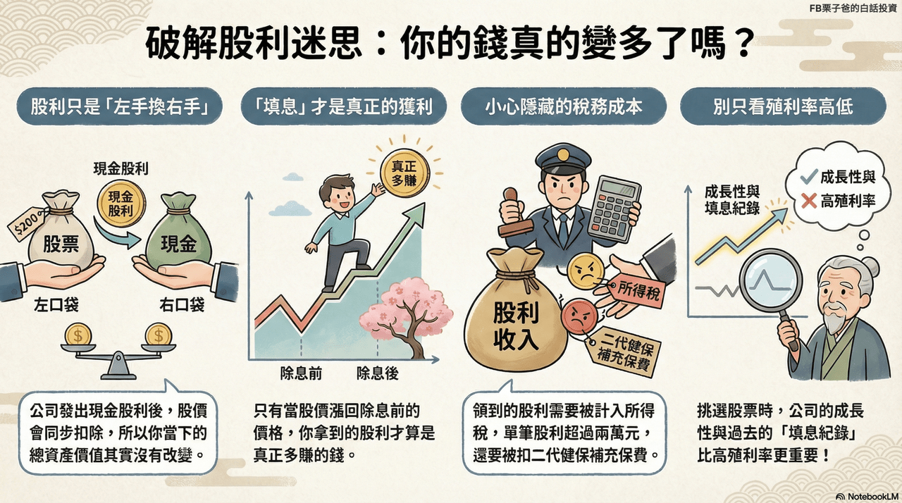 分享【新手必看】領股利真的是「憑空多賺」嗎？別急著開心，先搞懂這3 點！🍕💰 - 股票板| Dcard