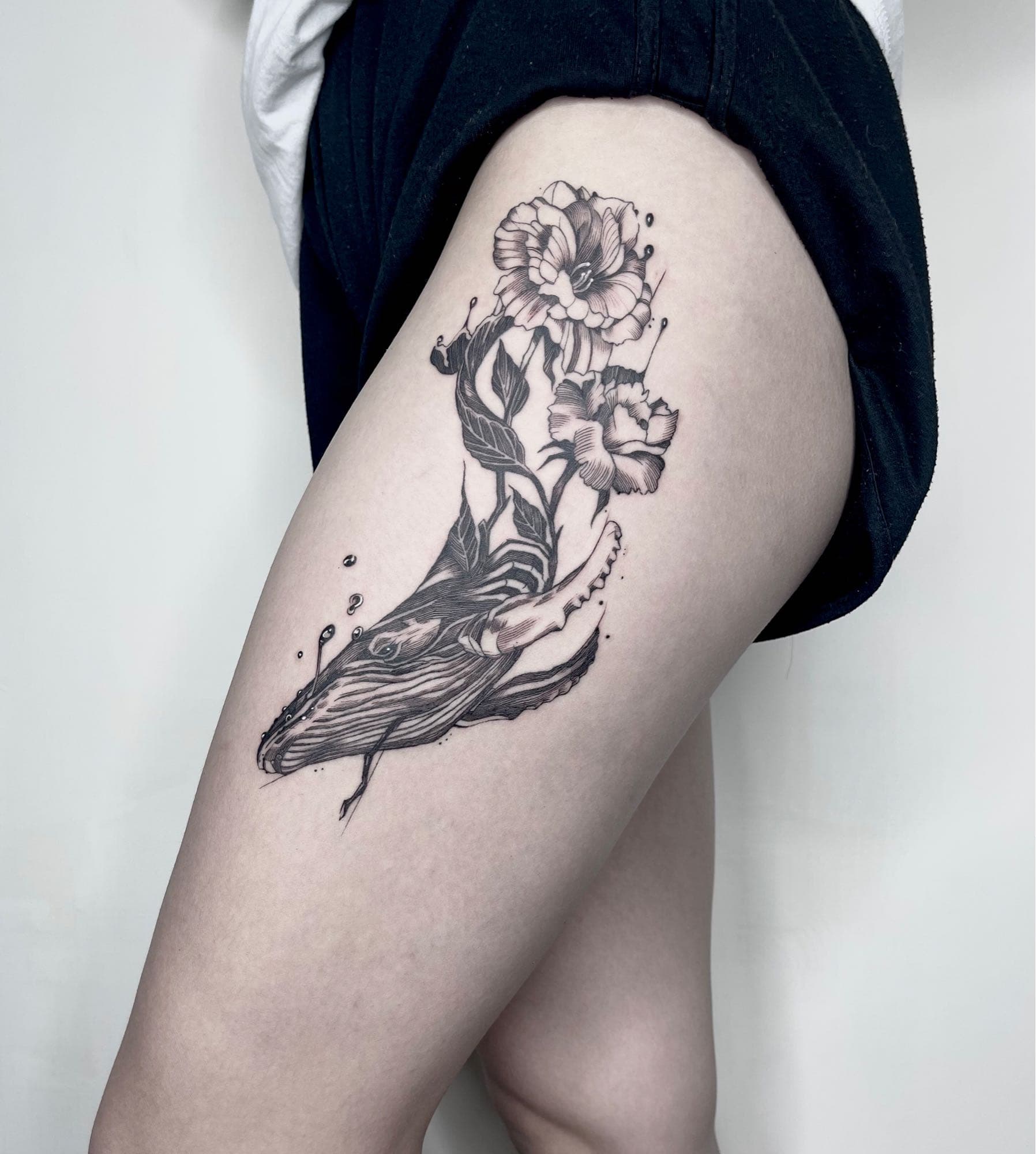 鯨落刺青圖設計｜ - 葉子三(@noooodle) | Dcard