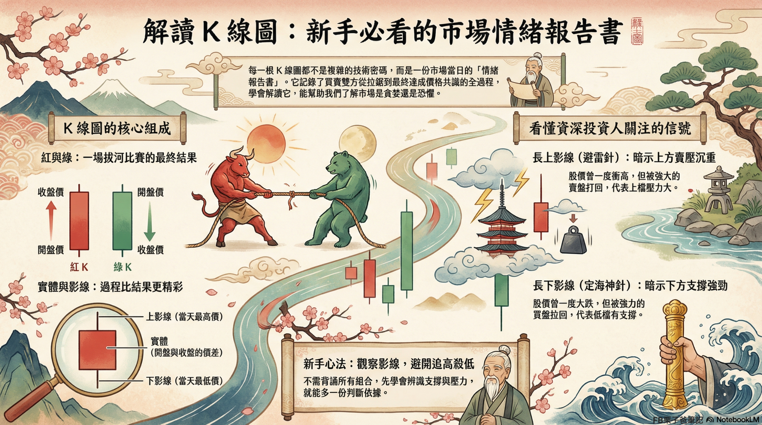 分享【技術分析入門】K 線圖看起來像天書？別怕，先搞懂它背後的「情緒密碼」！🕯️ - 股票板| Dcard