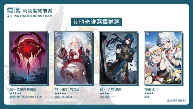 #攻略 【雲璃備戰前瞻】全面養成攻略 搶先看! - 崩壞:星穹鐵道板 | Dcard