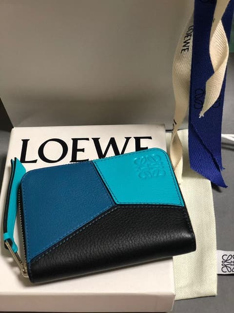 開箱loewe Puzzle 六卡零錢包 精品板 Dcard