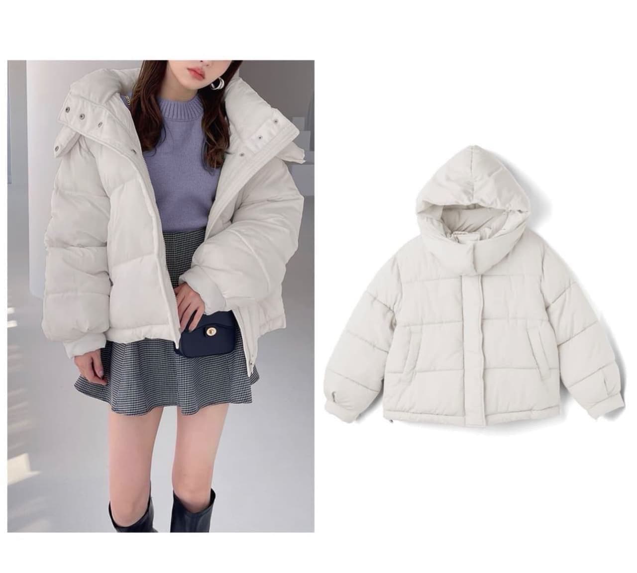 “Winter Diary” 100%Cashmere極細絨柔梳纖工藝立領五分袖上衣—Sunlit Fleece日光絨絮 main image 1