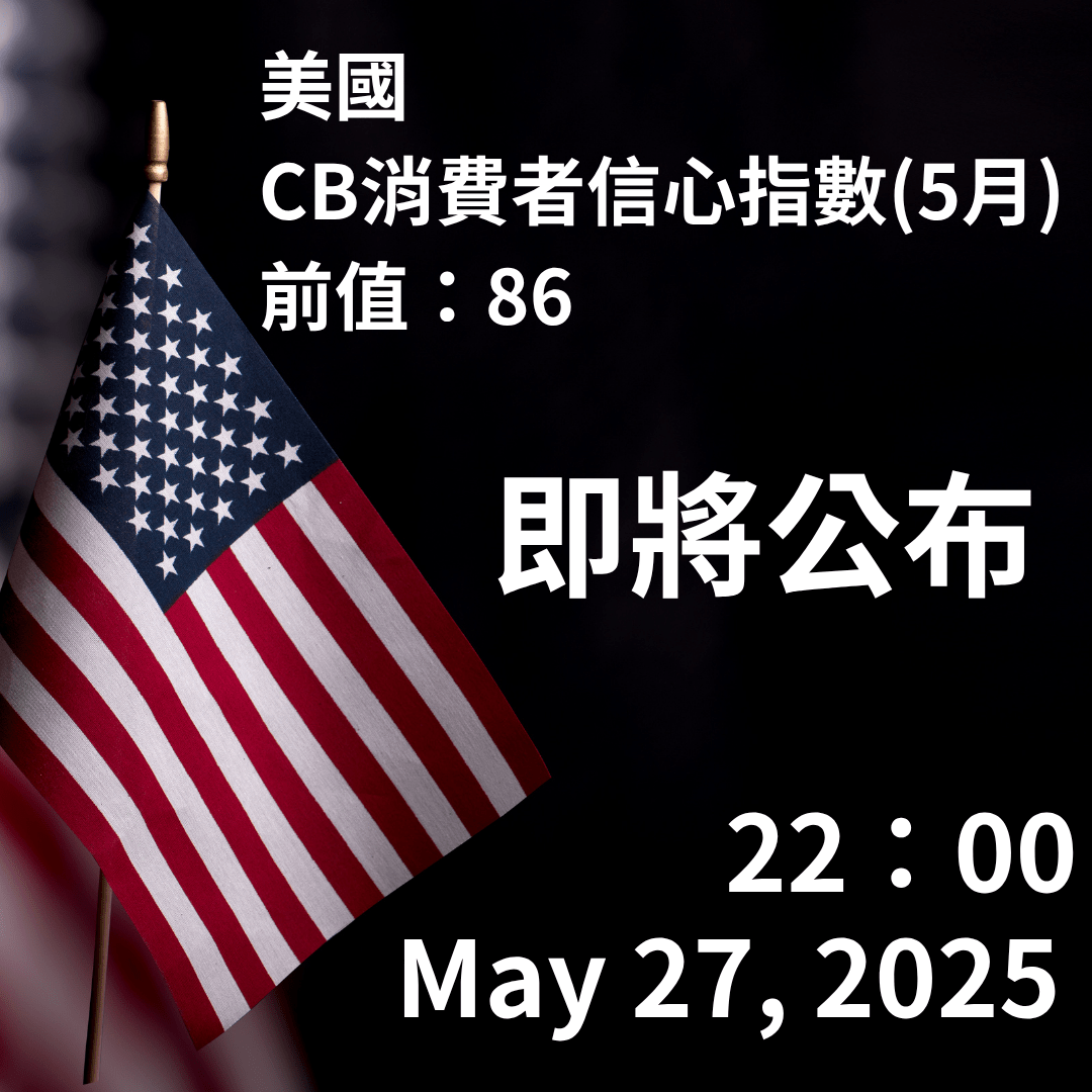 5/27 (二) 22:00 美國CB消費者信心指數(5月) 前值：86 - 凱基期貨蘇德華(@dieselsu) | Dcard