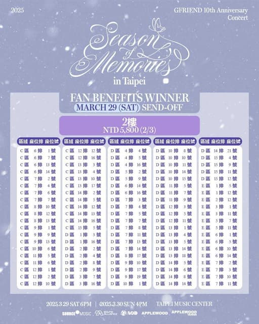 官方GFRIEND 10th Anniversary <Season of Memories> in Taipei 官方