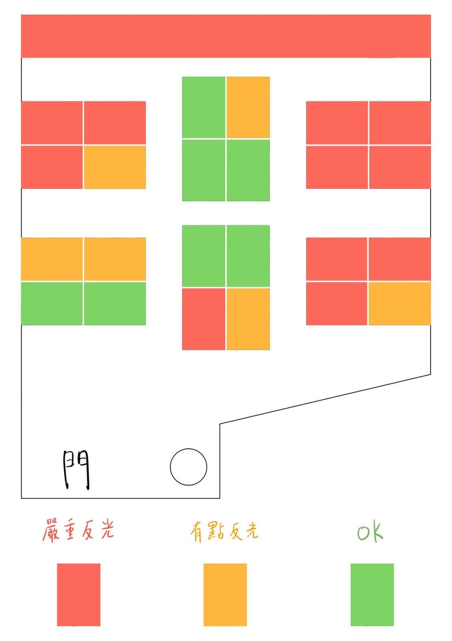 無聊統計了小K反光的座位 - 中央大學板 | Dcard