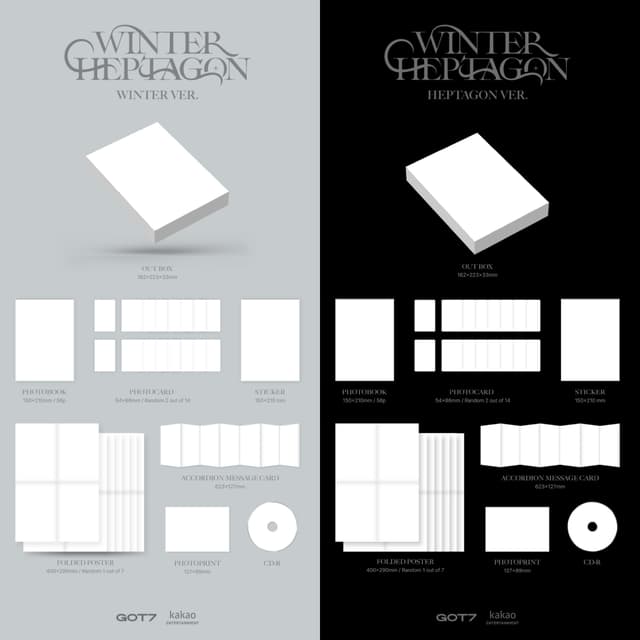 #情報 GOT7 EP【WINTER HEPTAGON】 專輯配置&開始預購 - GOT7板 | Dcard