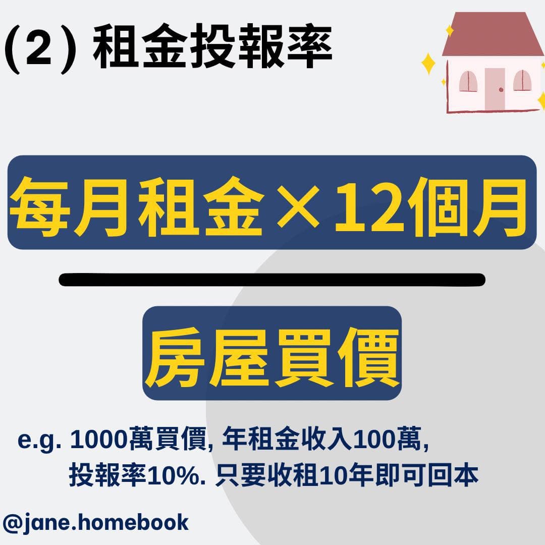 分享怎麼算投報率？2大必備公式分享- 購屋板| Dcard