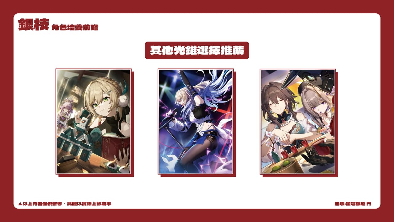 #攻略 【銀枝 備戰前瞻】角色及行跡升級材料/遺器/光錐 搶先看! - 崩壞:星穹鐵道板 | Dcard