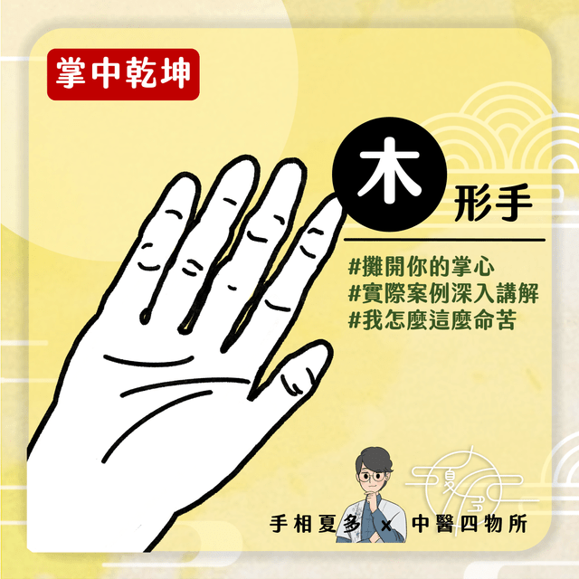 中醫師X命理師 - 木形手深入解析! - 手相夏多 (@kshad0w) | Dcard