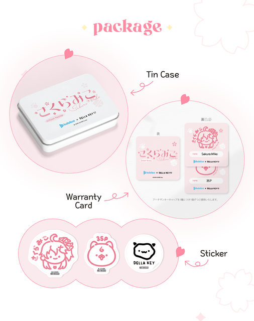 情報⌨️DellaKey ×さくらみこ🌸〈さくらみこ& 35P造型鍵帽〉預約販售