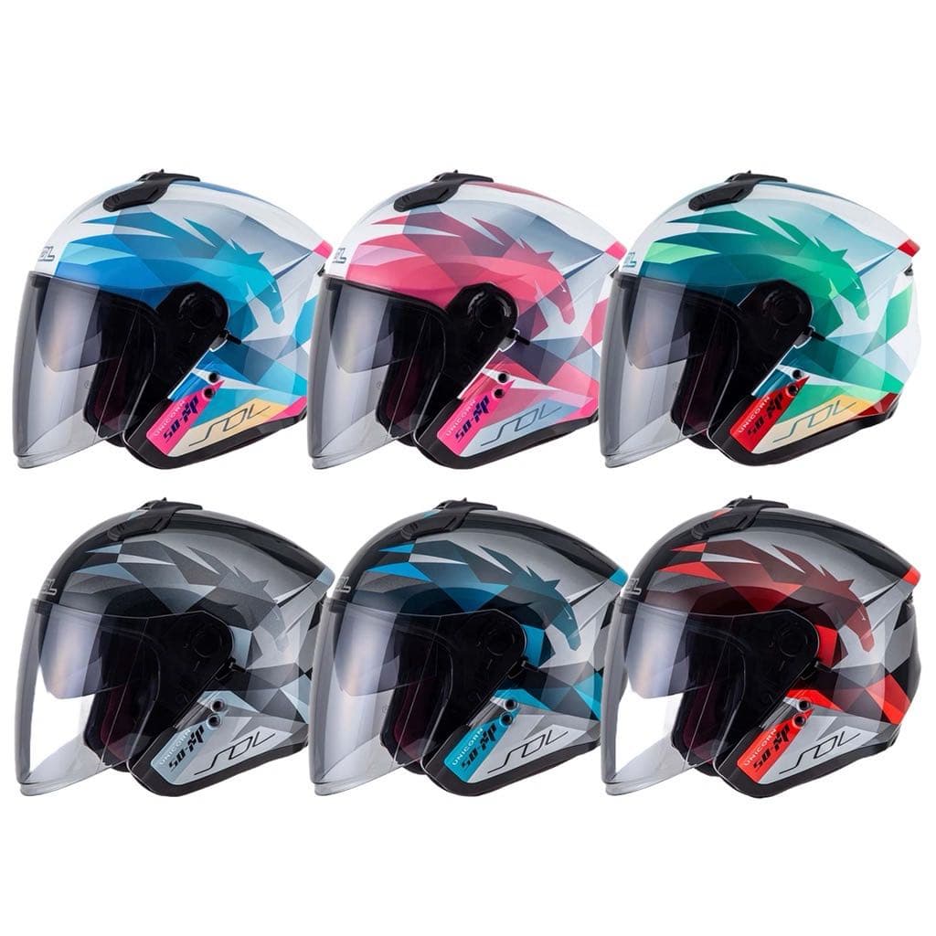 限時下殺5折🔥 超帥的SOL 安全帽SOXP SO-XP｜獨角獸半罩內藏墨鏡- 愛購物的小繪物🦋 (@shopaholicisme) | Dcard