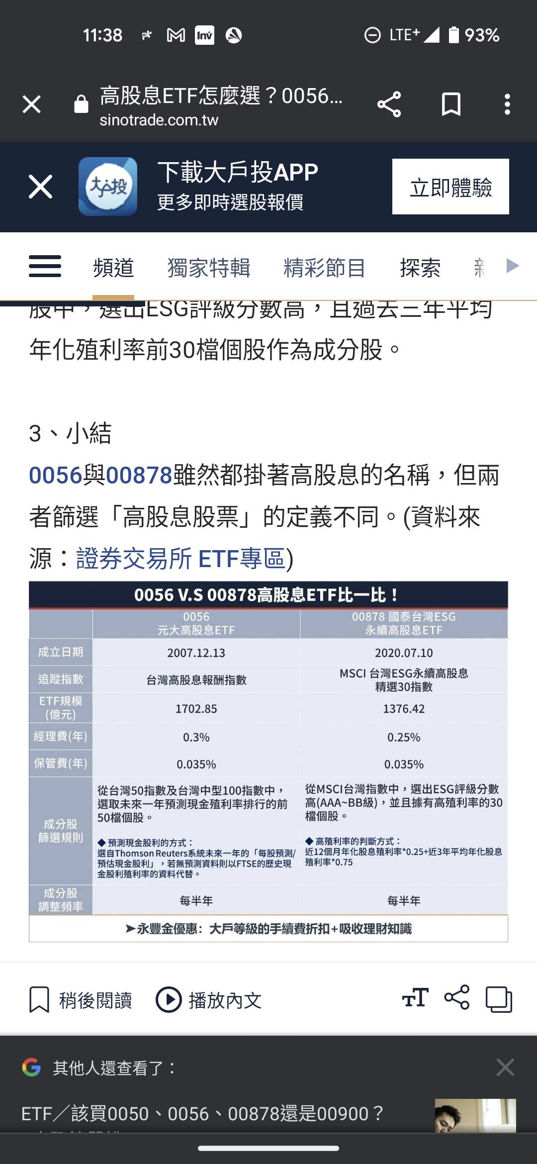 00878除息啦！一年的逢低存股心得- 理財板| Dcard