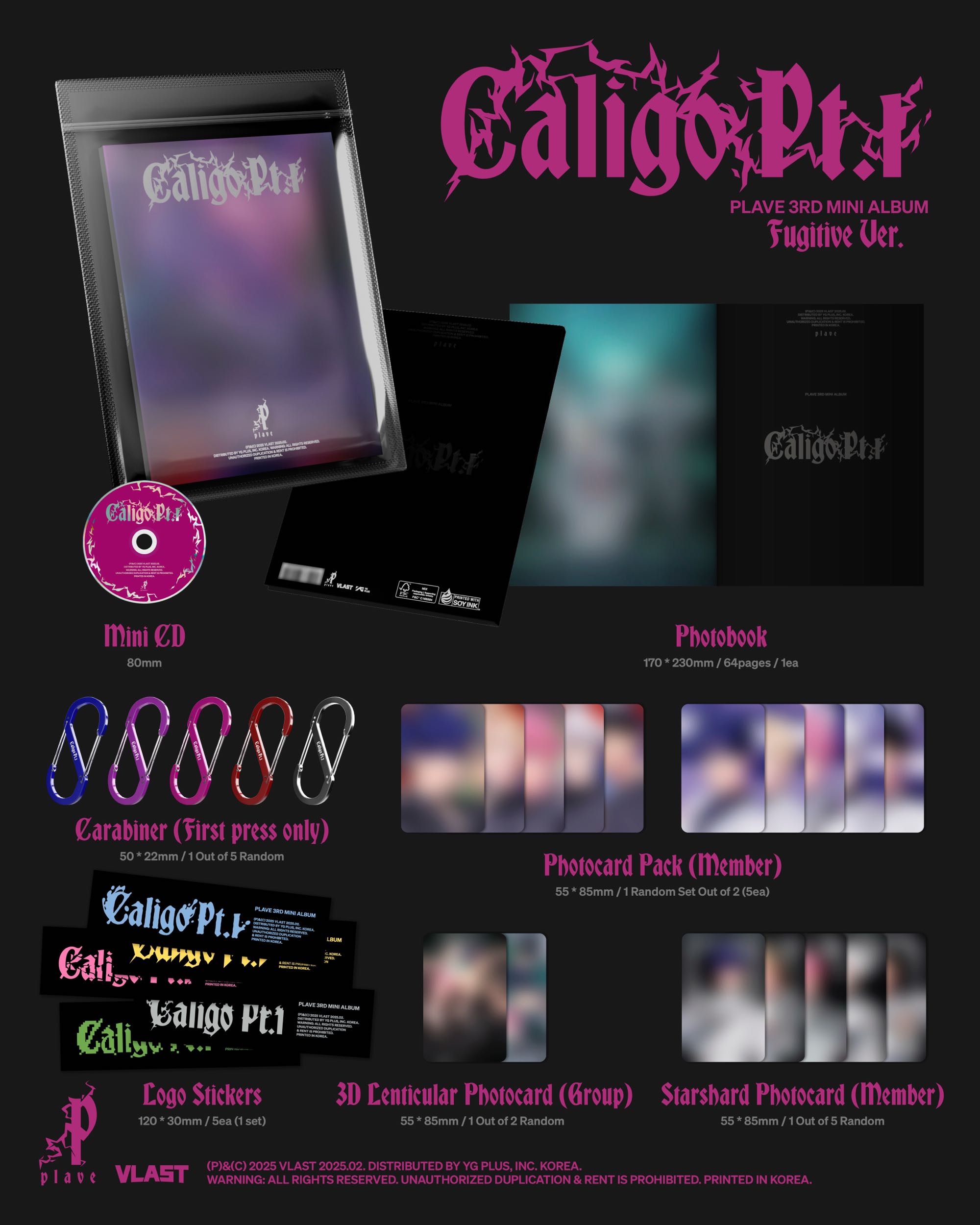 回歸PLAVE 3rd Mini Album 'Caligo Pt.1'專輯配置*隨時更新特典