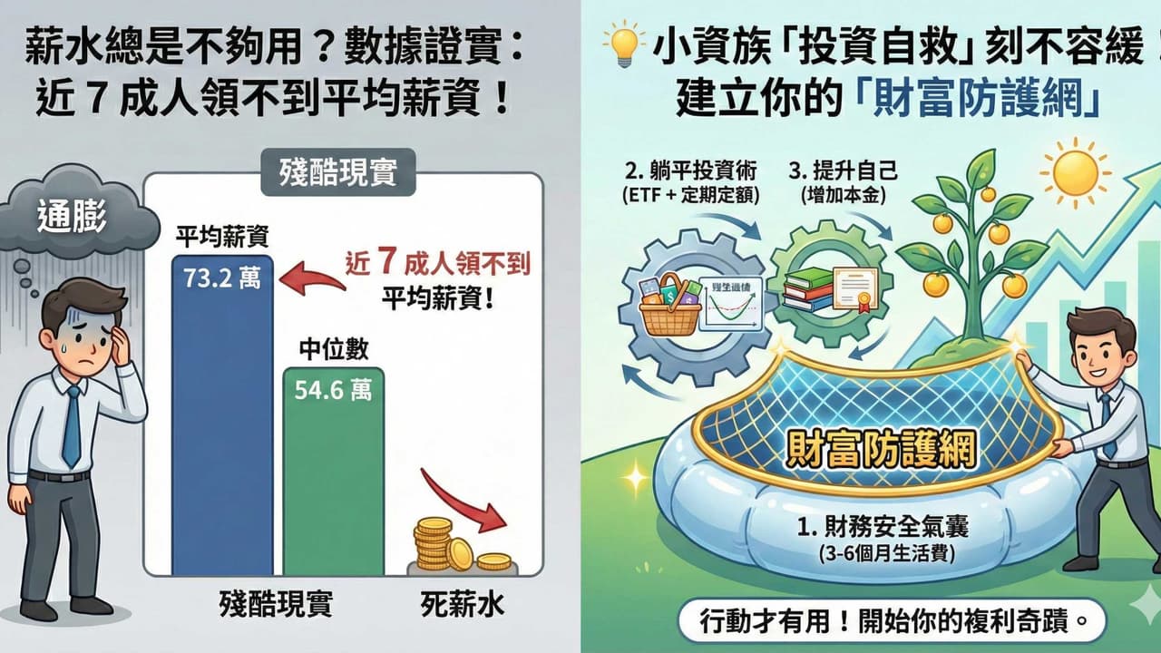 分享薪水總是不夠用？數據證實：近7 成人領不到平均薪資！小資族「投資自救」刻不容緩！ - 股票板| Dcard