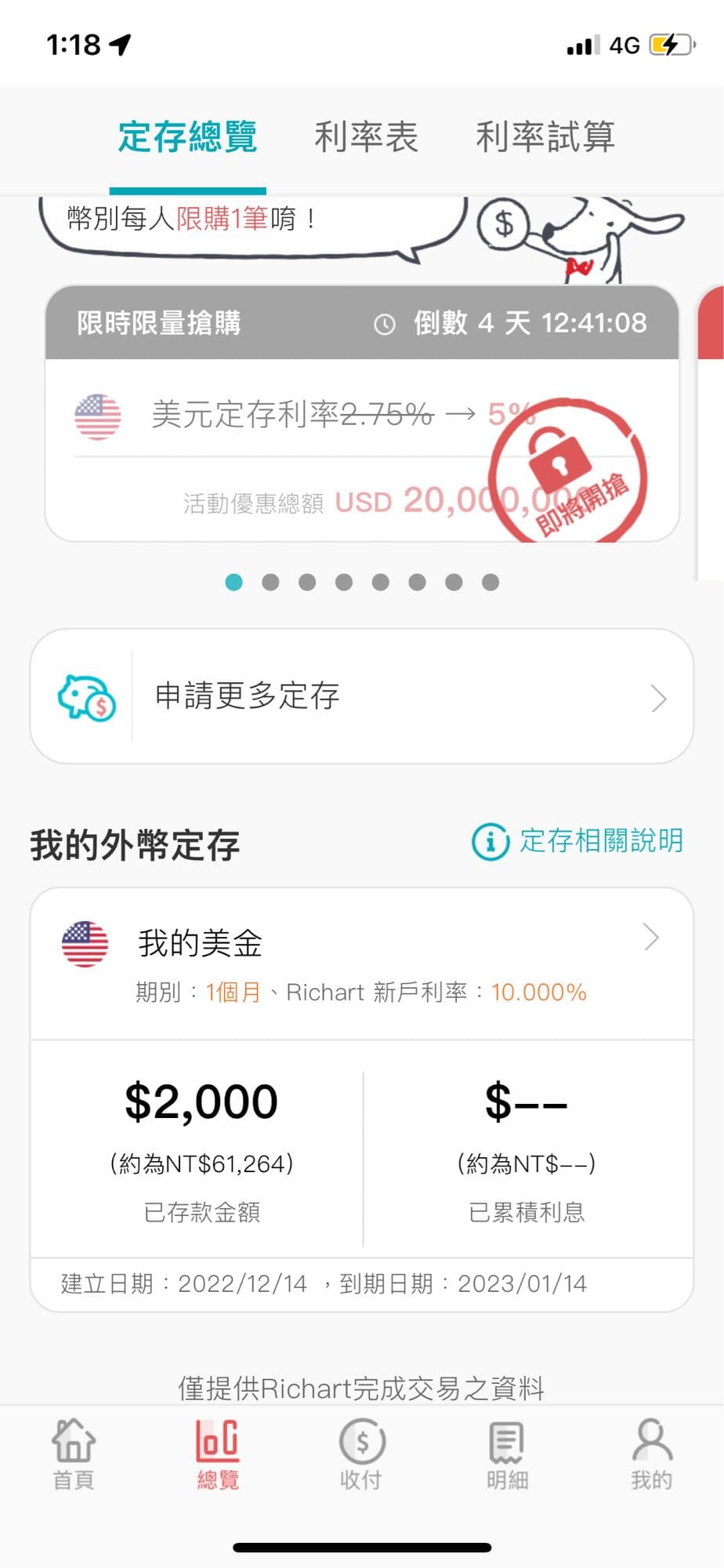 Richard新戶美金定存10% - 理財板| Dcard