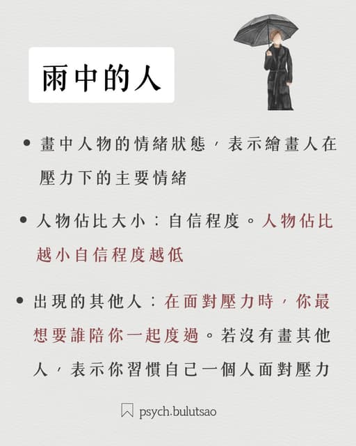 雨中人心理測驗 - 心理板 | Dcard