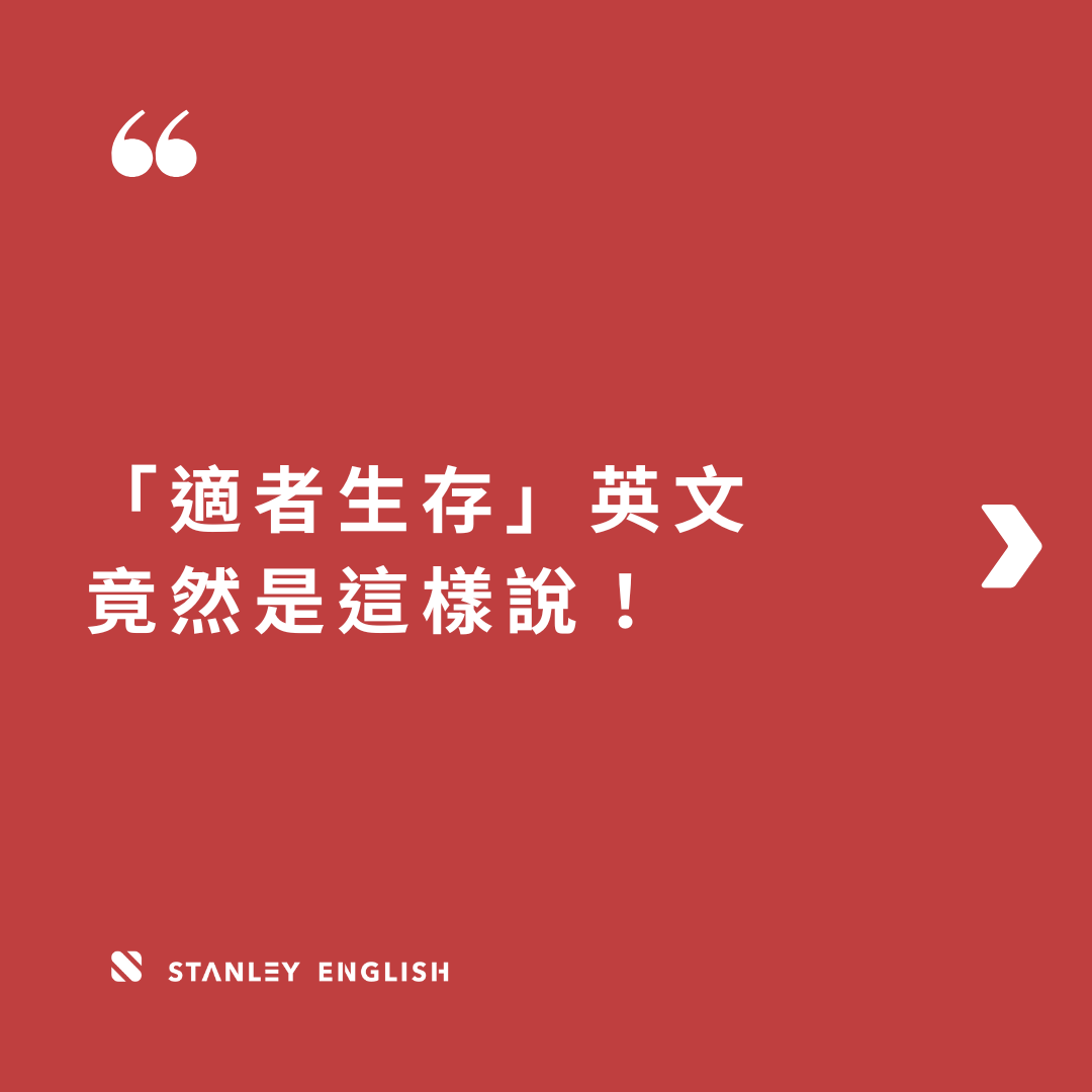 適者生存」英文竟然是這樣說！ - 史丹利英語(@stanleyenglish) | Dcard