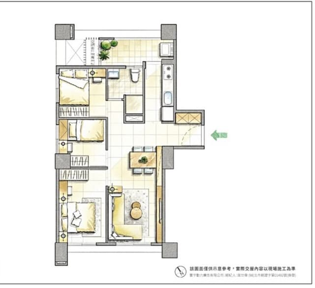 #問題 預售屋 三房兩廳一衛格局請益 - 購屋板 | Dcard