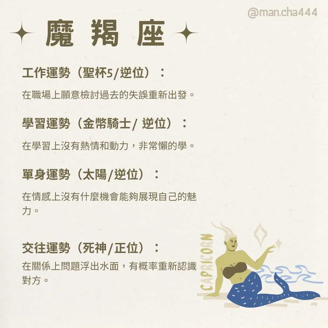 2023年12月塔羅星座運勢射手♐摩羯♑水瓶♒雙魚♓ - 慢茶占卜(@man.cha443) | Dcard