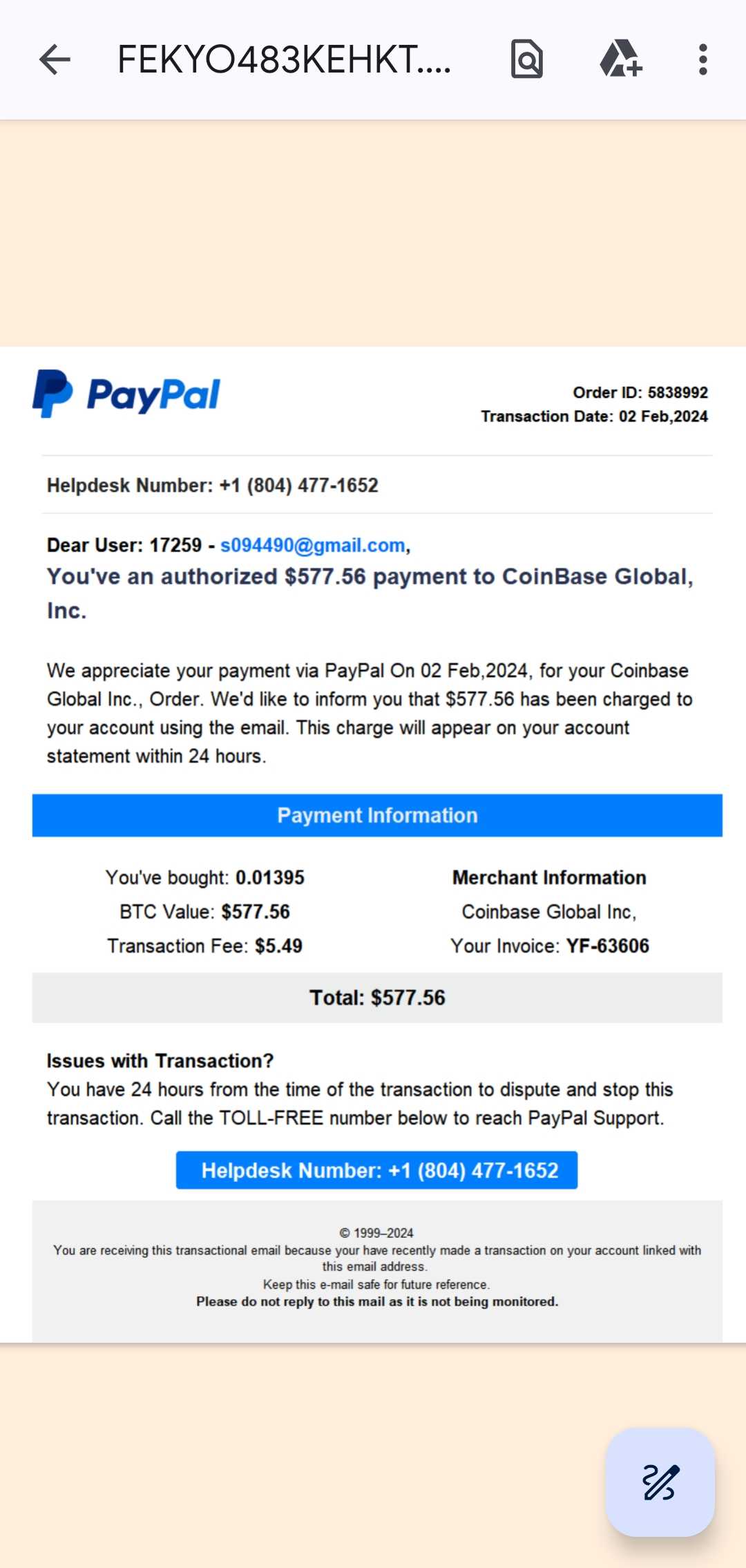 網路詐騙#救paypal 寄信這是詐騙嗎？ - 反詐騙板| Dcard